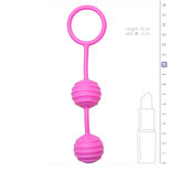Vaginale Balletjes Horizontale Ribbels - Roze