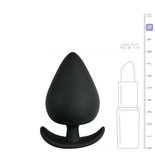 Anker buttplug - zwart, small