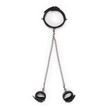 Kunstleren halsband met enkelboeien
