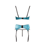 Jade BH-set Met Open Cups - Groen/Zwart