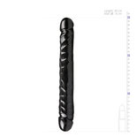 Jr. Veined Double Header Dildo - Zwart