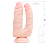 Realistische Dubbele Dildo Met Zuignap - 15 cm