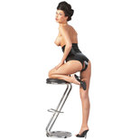 Latex Slip Met Open Kruis En Hoge Taille