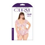 Kanten Set Met Striktop - Roze