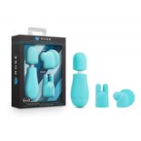 Rose - Petite Wand Vibrator Met Opzetstukken - Blauw