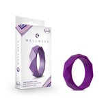 Wellness - Geo Siliconen Cockring - Paars