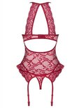 Ivetta Kanten Jarreteltop Met String - Rood