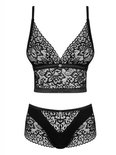 Cecilla 2-delige Kanten Set - Zwart