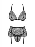 Firella 3-Delige Jarretel Set - Zwart