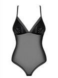 Alifini Transparante Body Met Vleugelprint - Zwart