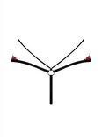 Mettia Sexy Kanten String - Zwart/Rood