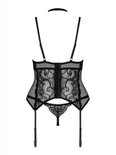 Elizenes Jarretel Korset Met Sexy String - Zwart