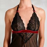 Rossita Babydoll Met Sexy String - Zwart